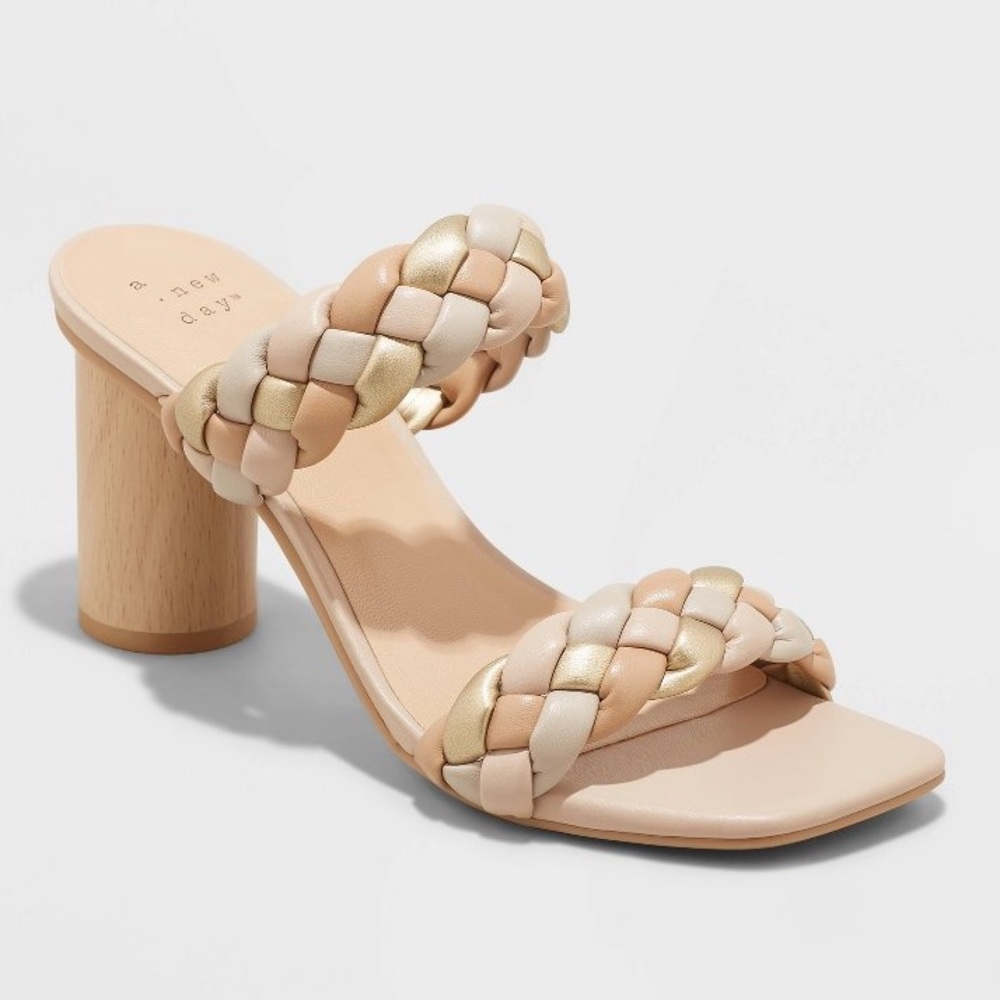 Women’s Basil Metallic Braided Sandal Heel
